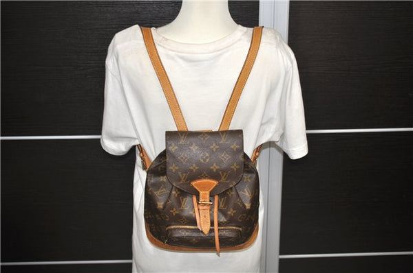 Authentic Louis Vuitton Monogram Montsouris MM Backpack M51136 LV 2911D