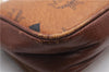 Authentic MCM Visetos Leather Vintage Shoulder Cross Body Bag Purse Brown 2912E