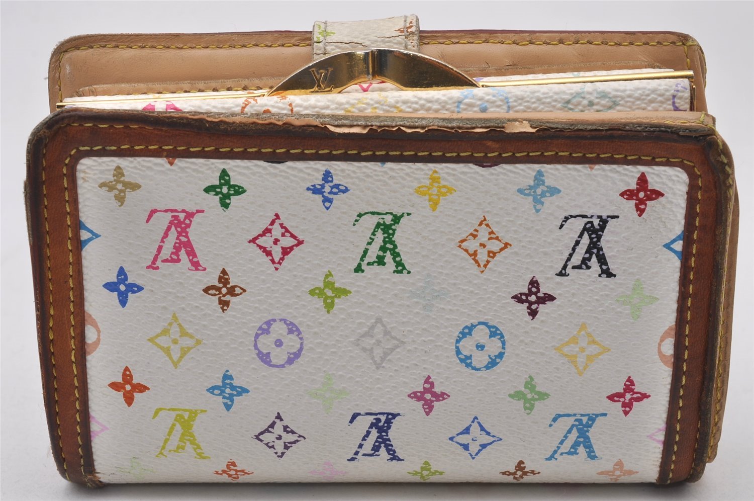 Louis Vuitton Monogram Multicolor Porte Monnaie Billets Viennois Wallet LV 2913I