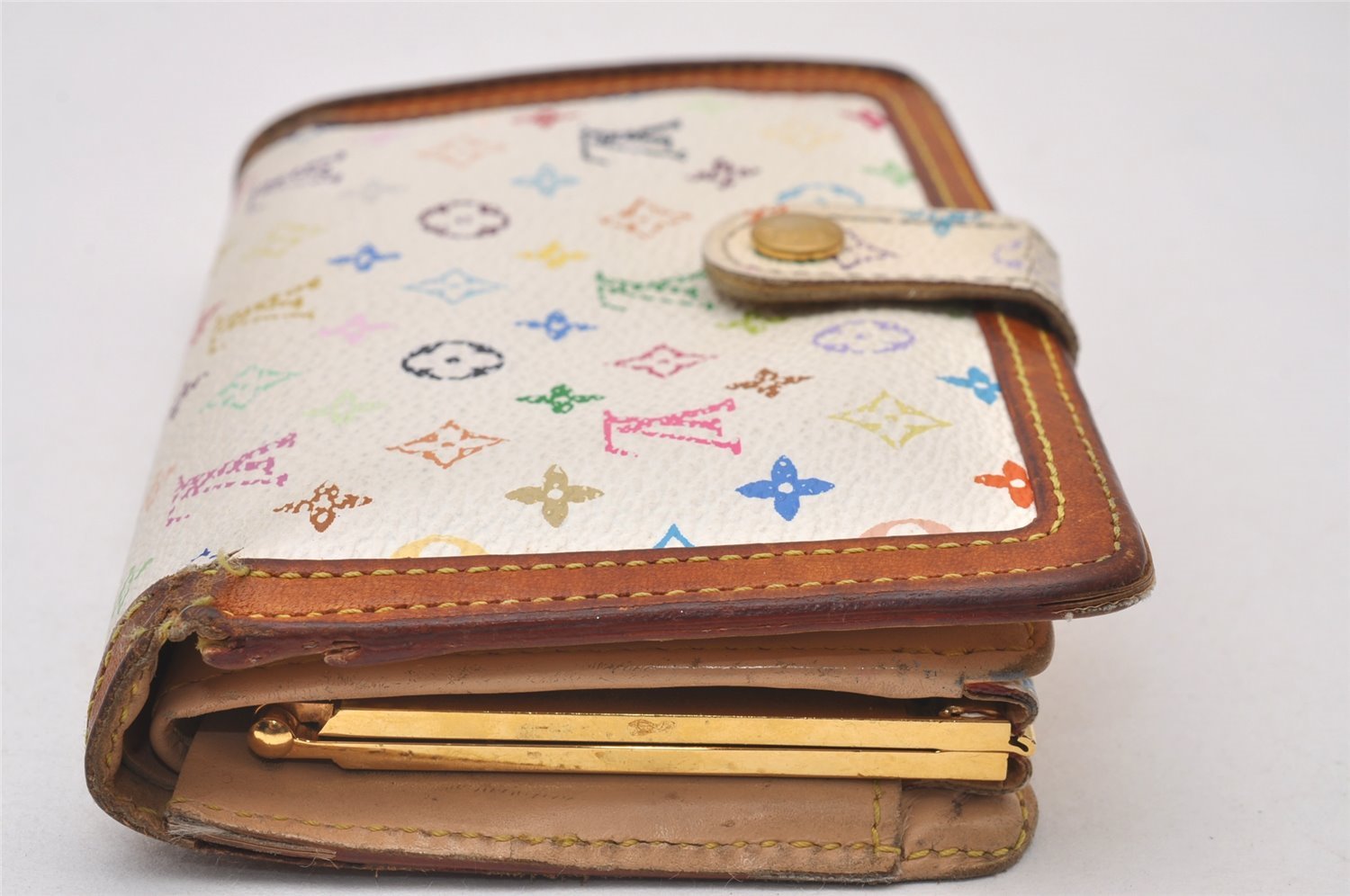 Louis Vuitton Monogram Multicolor Porte Monnaie Billets Viennois Wallet LV 2913I