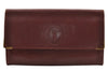 Authentic Cartier Must de Cartier Clutch Hand Bag Leather Bordeaux Red 2915I