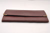 Authentic Cartier Must de Cartier Clutch Hand Bag Leather Bordeaux Red 2915I