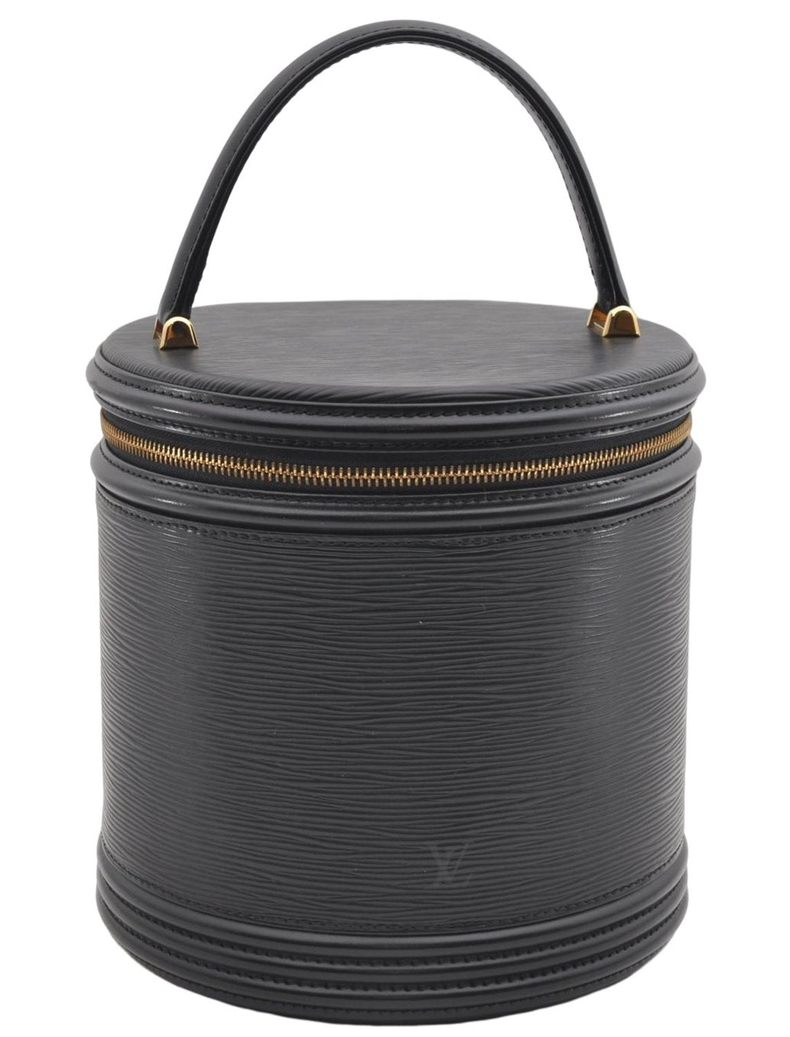 Authentic Louis Vuitton Epi Cannes Cosmetic Hand Bag Black M48032 LV 2916E