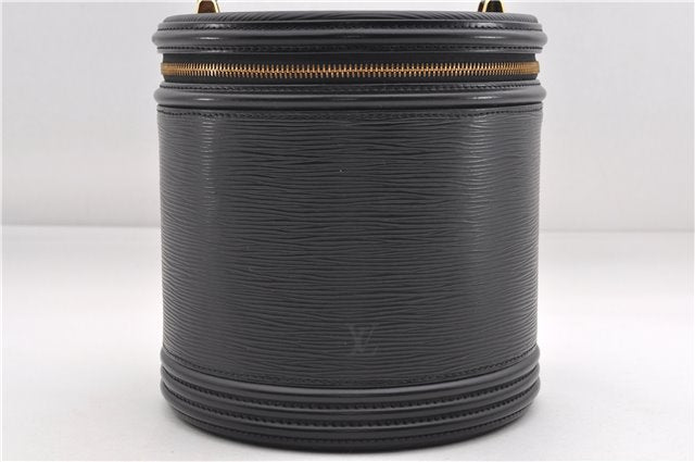 Authentic Louis Vuitton Epi Cannes Cosmetic Hand Bag Black M48032 LV 2916E