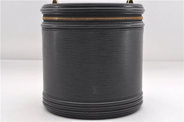 Authentic Louis Vuitton Epi Cannes Cosmetic Hand Bag Black M48032 LV 2916E