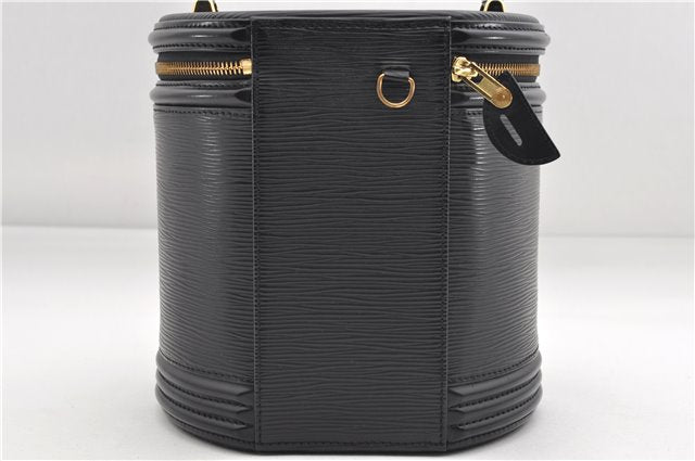 Authentic Louis Vuitton Epi Cannes Cosmetic Hand Bag Black M48032 LV 2916E