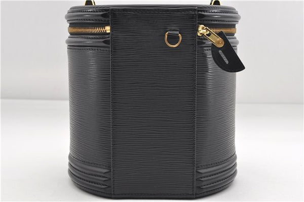 Authentic Louis Vuitton Epi Cannes Cosmetic Hand Bag Black M48032 LV 2916E