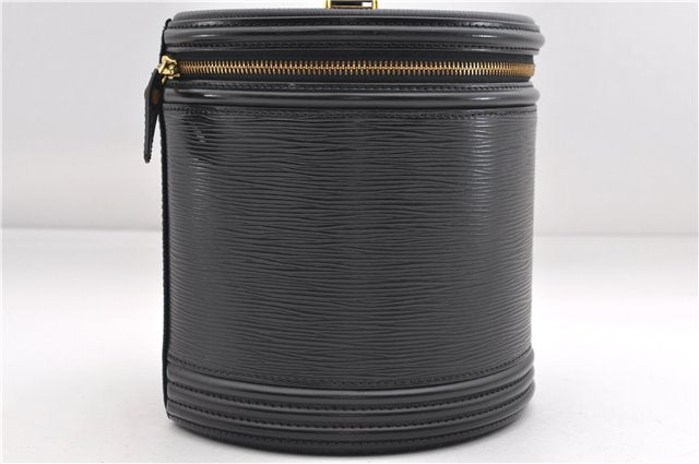 Authentic Louis Vuitton Epi Cannes Cosmetic Hand Bag Black M48032 LV 2916E