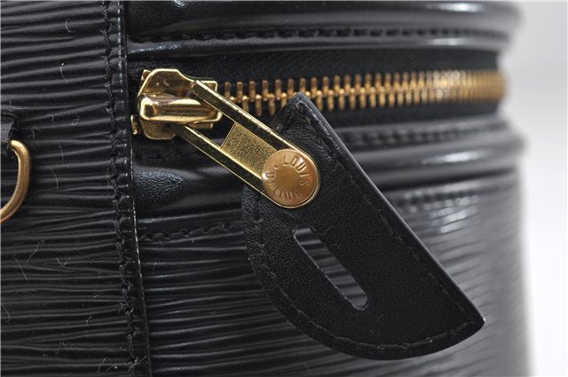 Authentic Louis Vuitton Epi Cannes Cosmetic Hand Bag Black M48032 LV 2916E