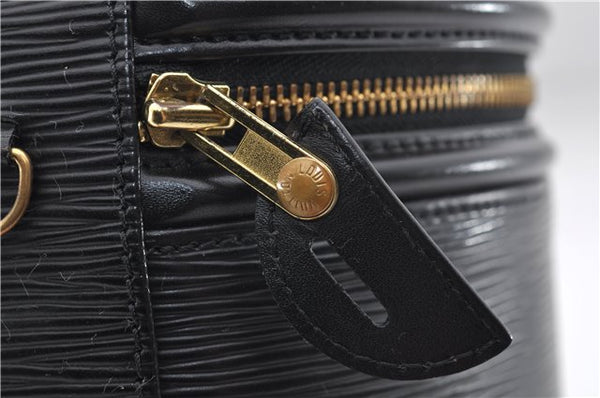 Authentic Louis Vuitton Epi Cannes Cosmetic Hand Bag Black M48032 LV 2916E