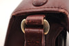 Authentic Cartier Must de Cartier Clutch Hand Bag Leather Bordeaux Red 2916I