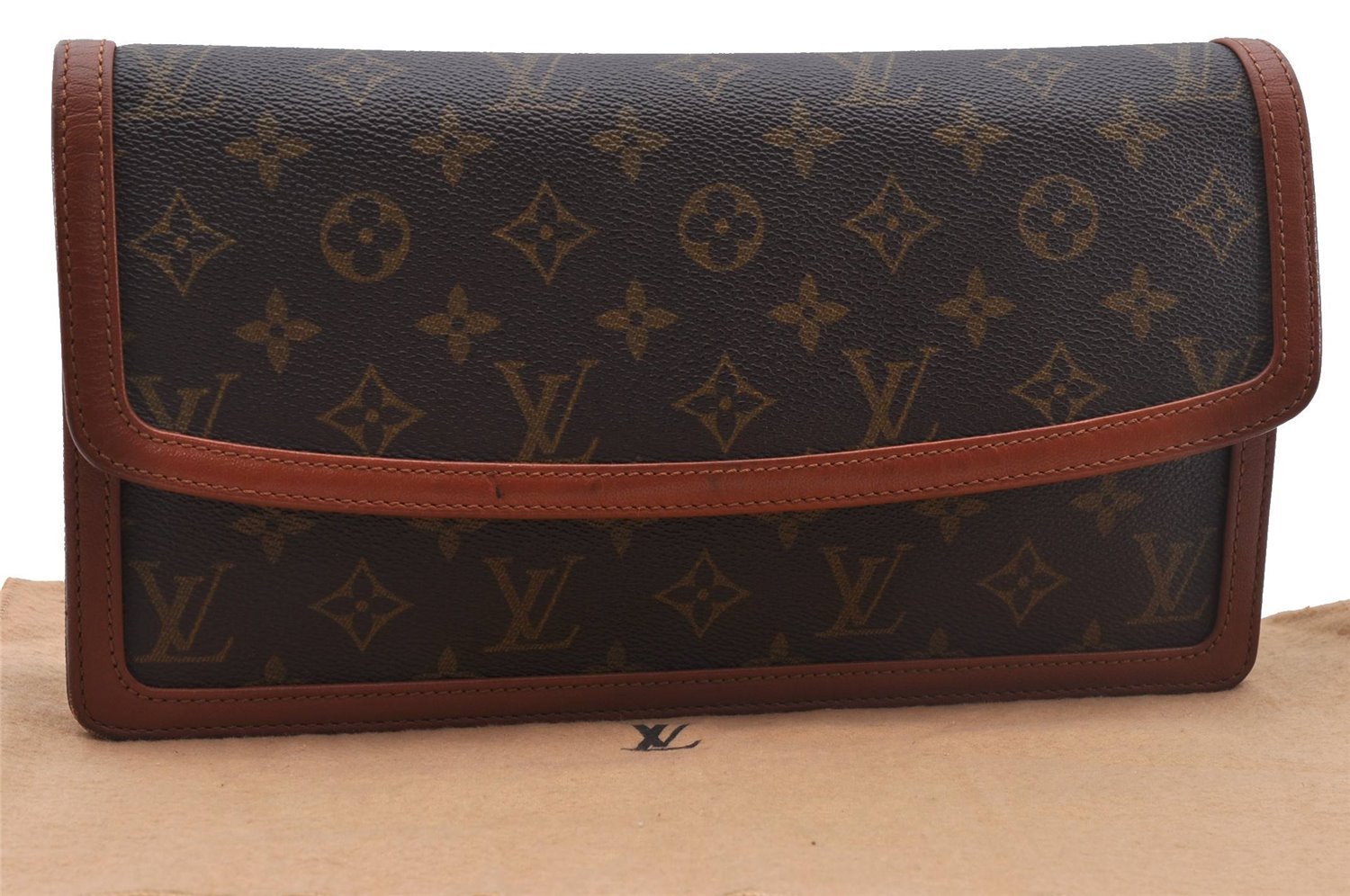 Auth Louis Vuitton Monogram Pochette Dame GM Clutch Hand Bag M51810 LV 2917D