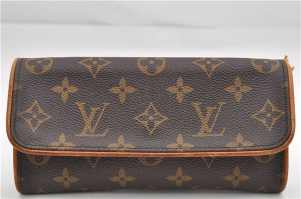 Authentic Louis Vuitton Monogram Pochette Twin PM Shoulder Bag M51854 LV 2917E