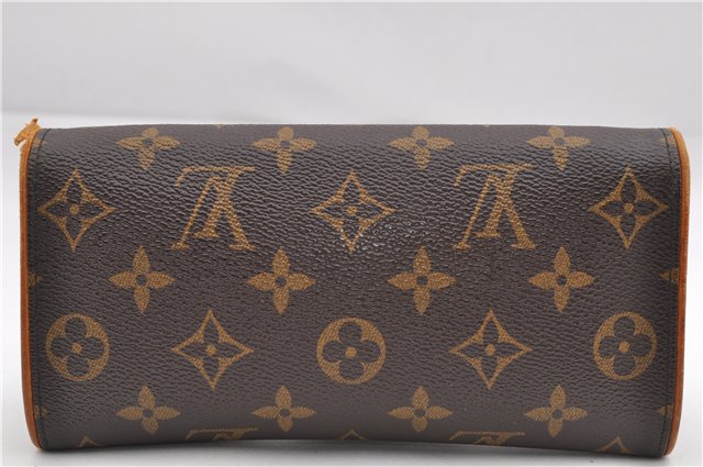 Authentic Louis Vuitton Monogram Pochette Twin PM Shoulder Bag M51854 LV 2917E
