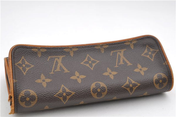 Authentic Louis Vuitton Monogram Pochette Twin PM Shoulder Bag M51854 LV 2917E