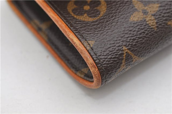 Authentic Louis Vuitton Monogram Pochette Twin PM Shoulder Bag M51854 LV 2917E