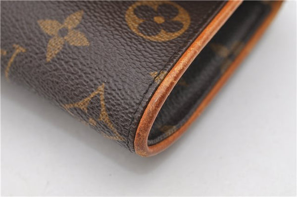 Authentic Louis Vuitton Monogram Pochette Twin PM Shoulder Bag M51854 LV 2917E