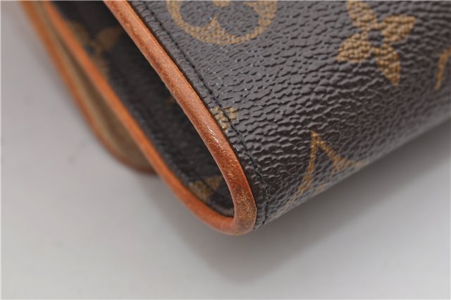 Authentic Louis Vuitton Monogram Pochette Twin PM Shoulder Bag M51854 LV 2917E