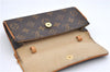 Authentic Louis Vuitton Monogram Pochette Twin PM Shoulder Bag M51854 LV 2917E
