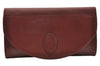 Authentic Cartier Must de Cartier Clutch Hand Bag Leather Bordeaux Red 2917I