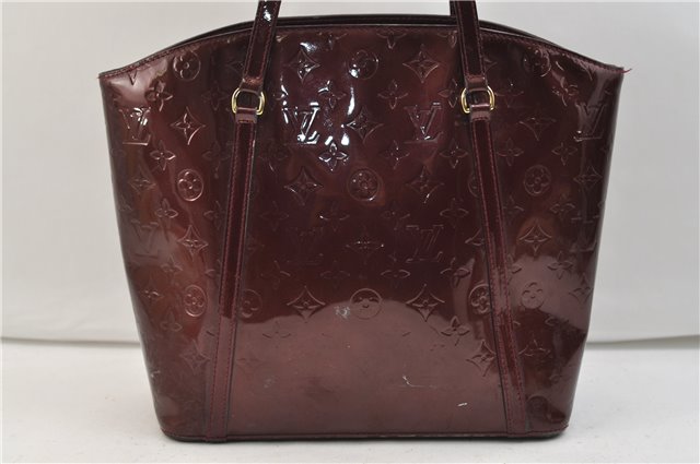 Authentic Louis Vuitton Vernis Avalon GM Shoulder Bag M91742 Bordeaux Red 2918E