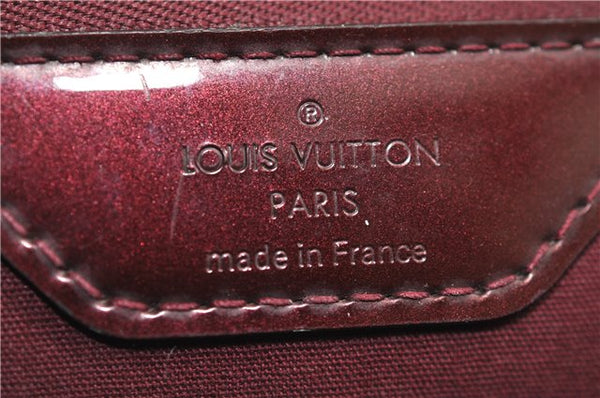 Authentic Louis Vuitton Vernis Avalon GM Shoulder Bag M91742 Bordeaux Red 2918E