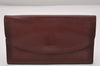 Authentic Cartier Must de Long Wallet Glasses Case Leather Bordeaux 4Set 2918I