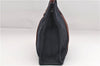 Authentic HERMES Fourre Tout PM Hand Tote Bag Canvas Navy Brown 2919E