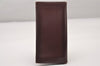 Authentic Cartier Must de Long Trifold Wallet Purse Leather Bordeaux 4Set 2919I