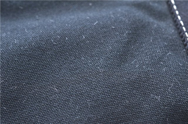 Authentic HERMES Deauville MM Hand Tote Bag Canvas Black 2920E