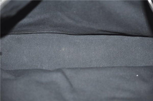 Authentic HERMES Deauville MM Hand Tote Bag Canvas Black 2920E