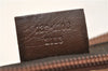 Authentic GUCCI Vintage Hand Bag Pouch Purse GG Canvas Leather Brown 2921E