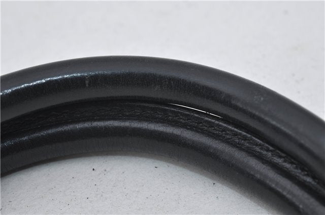 Authentic GUCCI Jumbo GG Jackie Shoulder Bag Canvas Leather 0021067 Black 2922E