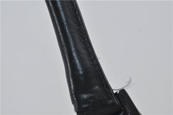 Authentic GUCCI Jumbo GG Jackie Shoulder Bag Canvas Leather 0021067 Black 2922E