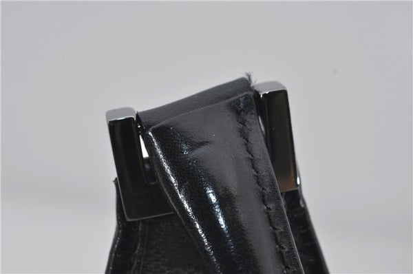 Authentic GUCCI Jumbo GG Jackie Shoulder Bag Canvas Leather 0021067 Black 2922E