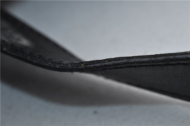 Authentic GUCCI Jumbo GG Jackie Shoulder Bag Canvas Leather 0021067 Black 2922E