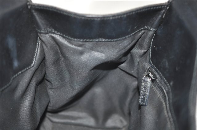 Authentic GUCCI Jumbo GG Jackie Shoulder Bag Canvas Leather 0021067 Black 2922E