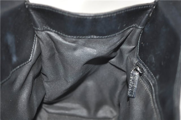 Authentic GUCCI Jumbo GG Jackie Shoulder Bag Canvas Leather 0021067 Black 2922E