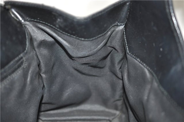 Authentic GUCCI Jumbo GG Jackie Shoulder Bag Canvas Leather 0021067 Black 2922E