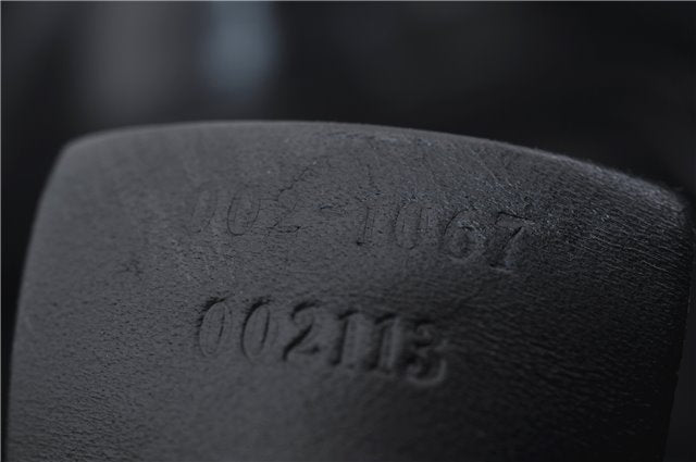 Authentic GUCCI Jumbo GG Jackie Shoulder Bag Canvas Leather 0021067 Black 2922E