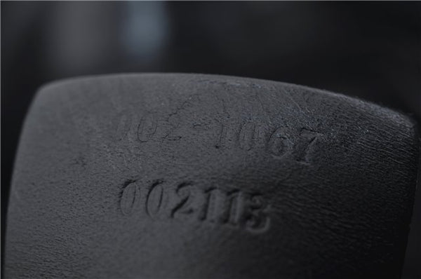 Authentic GUCCI Jumbo GG Jackie Shoulder Bag Canvas Leather 0021067 Black 2922E