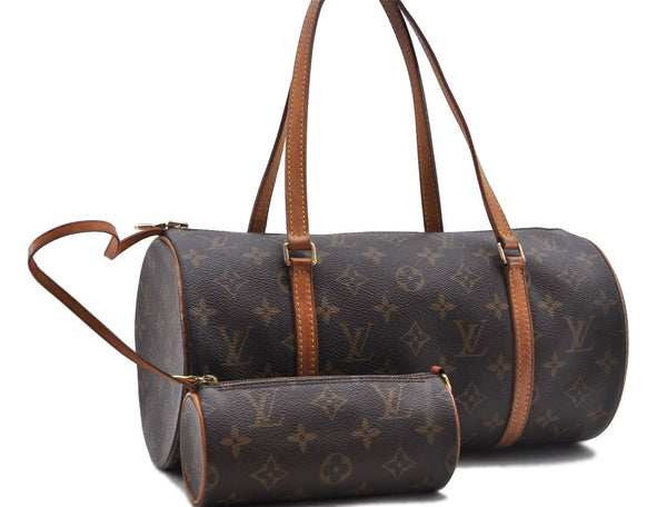 Authentic Louis Vuitton Monogram Papillon 30 Hand Bag M51385 LV 2923D