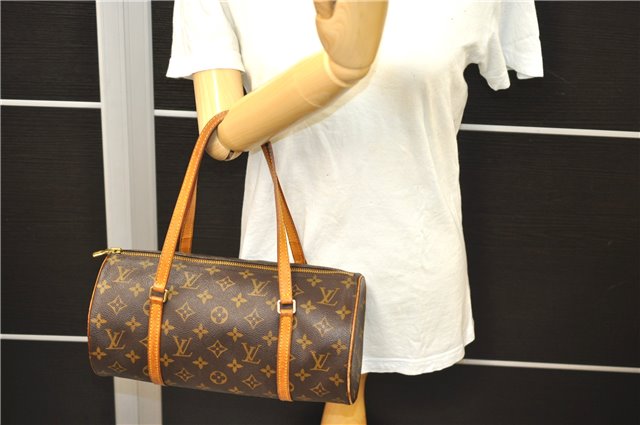 Authentic Louis Vuitton Monogram Papillon 30 Hand Bag M51385 LV 2923D