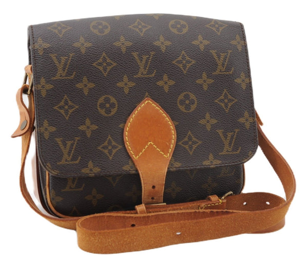 Authentic Louis Vuitton Monogram Cartouchiere MM M51253 Shoulder Cross Bag 2923F