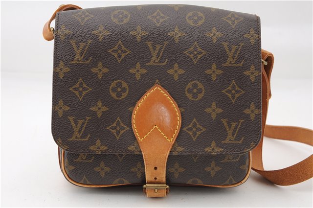 Authentic Louis Vuitton Monogram Cartouchiere MM M51253 Shoulder Cross Bag 2923F