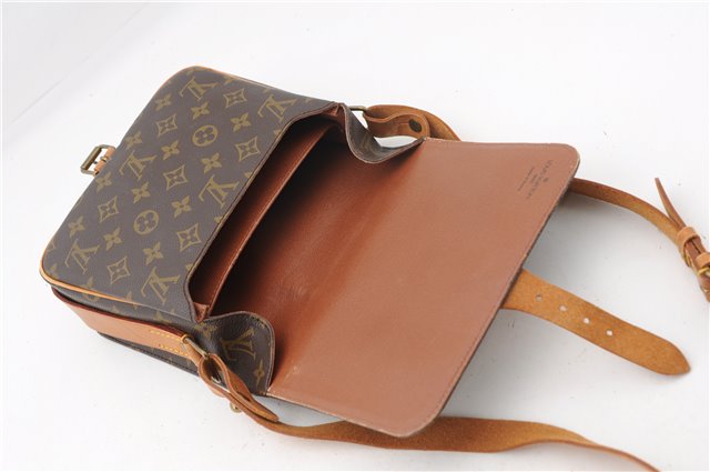Authentic Louis Vuitton Monogram Cartouchiere MM M51253 Shoulder Cross Bag 2923F