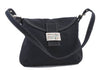 Authentic FENDI Mamma Baguette Shoulder Hand Bag Canvas Navy Blue 2924D