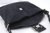 Authentic FENDI Mamma Baguette Shoulder Hand Bag Canvas Navy Blue 2924D