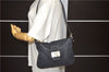 Authentic FENDI Mamma Baguette Shoulder Hand Bag Canvas Navy Blue 2924D