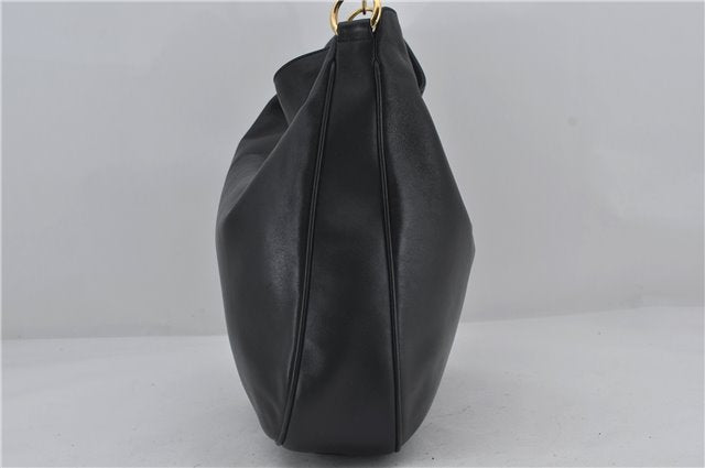 Authentic GUCCI Bamboo Vintage 2Way Shoulder Tote Bag Leather Black Junk 2924E